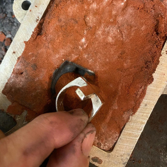 - Sterling silver sand casted cross ring - Picture 11 of 14